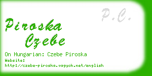 piroska czebe business card